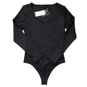 Express Black Body Contour Bodysuit High Compression NWT